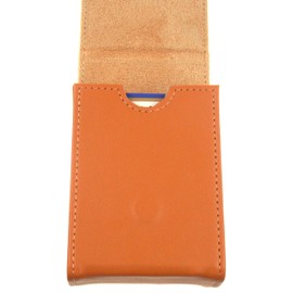 Hickoryville Single Deck Leather Playing Card Case/Holder - Fits Poker and Bridge size cards (Tan)