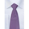 (リトリーズ) RETREEZ 波型ジグザグ ストライプ柄 織り生地 メンズ タイ ネクタイ - パープル