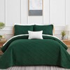 Yiran Emerald Green Quilt Set Twin Size Lightweight Bedspread Ultrasonic