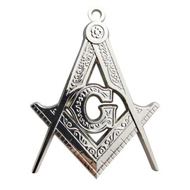 Imasoner Masonic Collar Jewel with Square & Compass Symbol Large Freemason Jewel Pendent Silver Plated