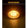 Partsam 2Pcs Watermelon Lights Dual Color Amber Blue LED Marker