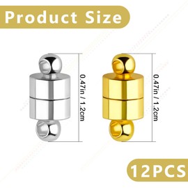Pack of 12 Magnetic Clasp Chain, Clasps for Bracelets, Chain Clasp, Magnetic Clasp for Chains, Magnetic Clasps for Chains, Magnetic Clasps for Jewellery Chains