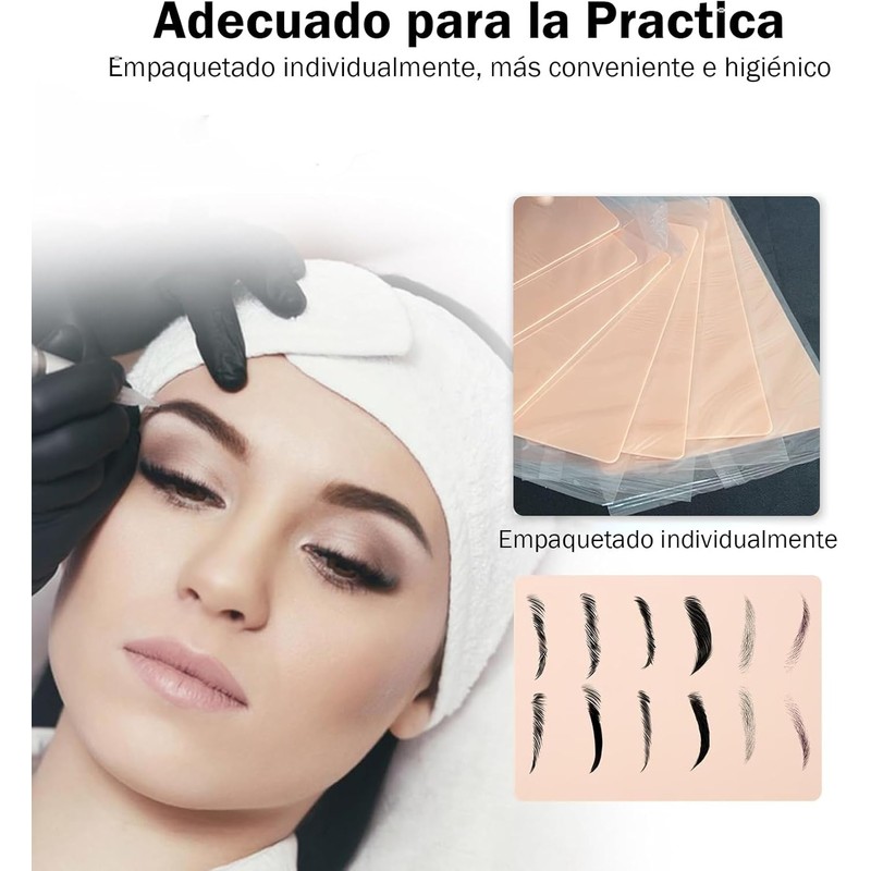 20 Piezas de Piel de Práctica de Tatuaje en Blanco,5.63X7.4