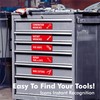90 PCS Magnetic Toolbox Labels, 82 Pre-Printed & 8 Blanks