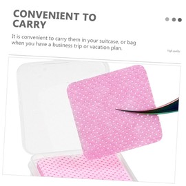 FRCOLOR 400pcs Eyelash Glue Cleaning Cloths Professional Wiping Pads for Eyelash Extensions Glue Residue Remover Safe -friendly Material for Salon and Use