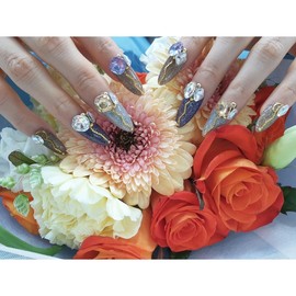 ❤Love Reflection Handmade Nail Tips - Short Ballerina / ❤러브반사 수제네일팁 - 숏발레리나