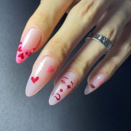 Redykat 24PCS Glossy Coffin Press On Nails, Salon Quality Nail art, Extra Long Acrylic Fake Nails, False Nails, Home Quick Manicure……… (Cheater)