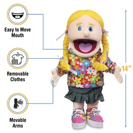 14" Cindy, Peach Girl, Hand Puppet