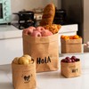 Linsiter Washable Kraft Paper Bag, Multifunctional Home Grocery Bag Heavy-Duty