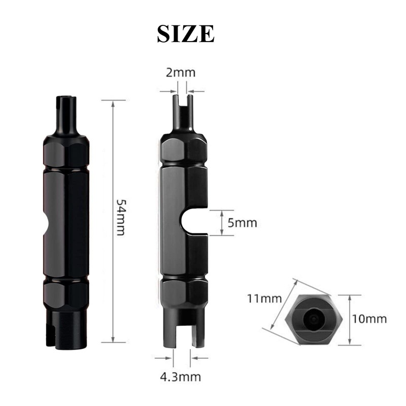 TAKONE Bicycle Valve Wrench, Aluminium Alloy Valve Extractor, 3-in-1 Valve