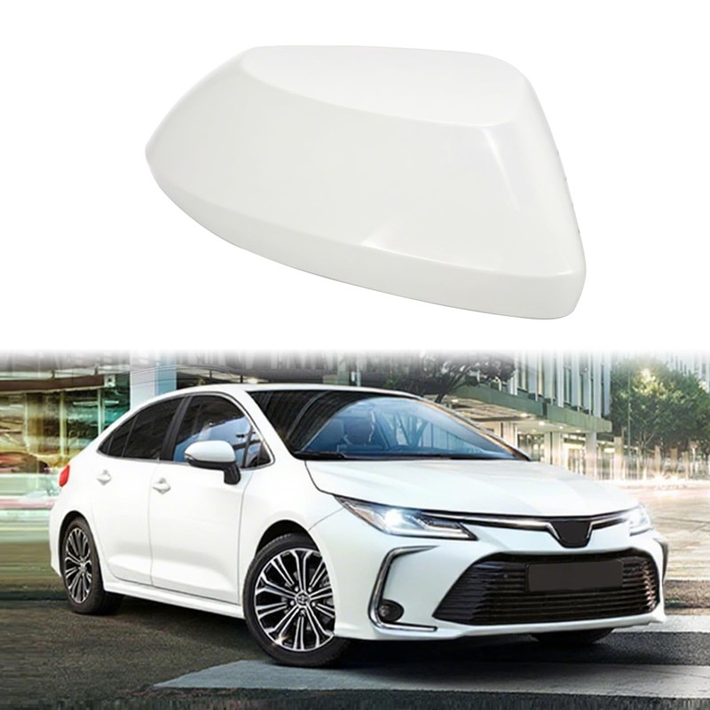 White Left Driver Side Replacement Mirror Cover Caps for 2020