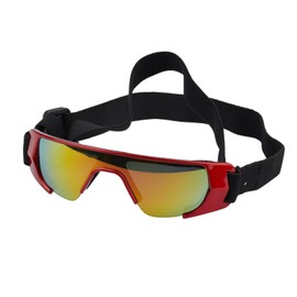 Dog Goggles Small Breed Dog Sunglasses, Adjustable Strap Windproof Anti-UV Glasses for Dogs Outdoor Eye Protection Red