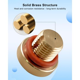 Radiator Coolant Hose Bleed Screw Brass Fit for Land Rover LR4 Range Rover Sport 2010-2016 Replace LR031393 LR017802, 2Pcs