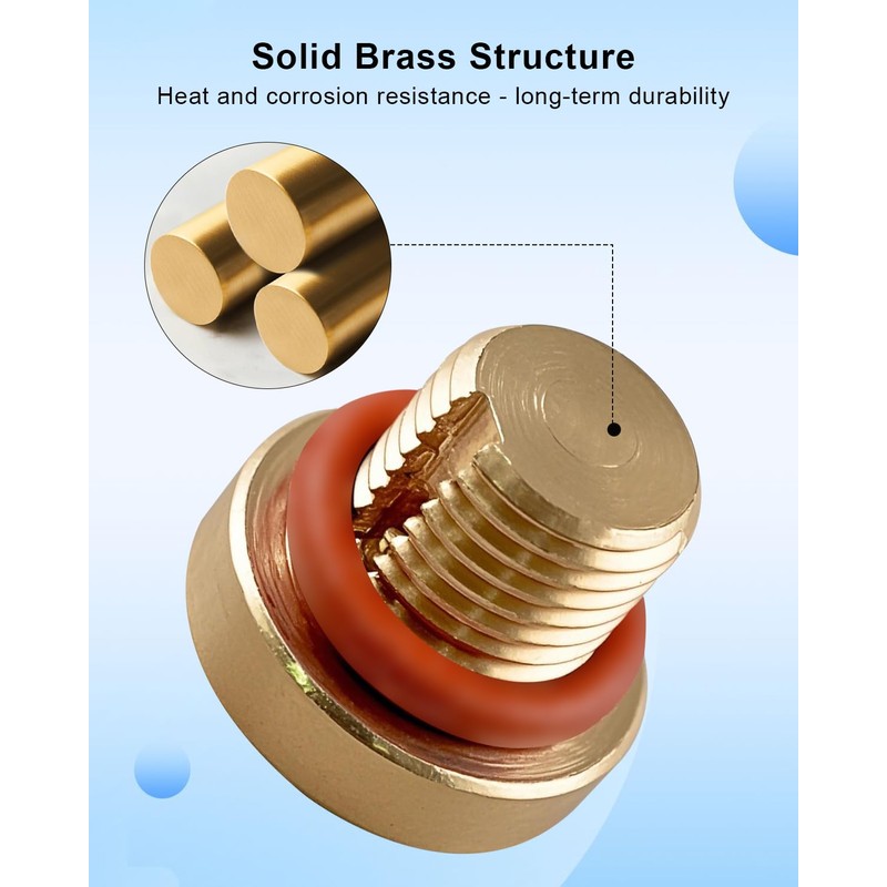 Radiator Coolant Hose Bleed Screw Brass Fit for Land Rover