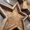 Medium Star Wood Bowl Handcrafted Star Dough Bowl