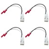 WELURE 4X Front Rear Door Speaker Wire Harness Connector Plug