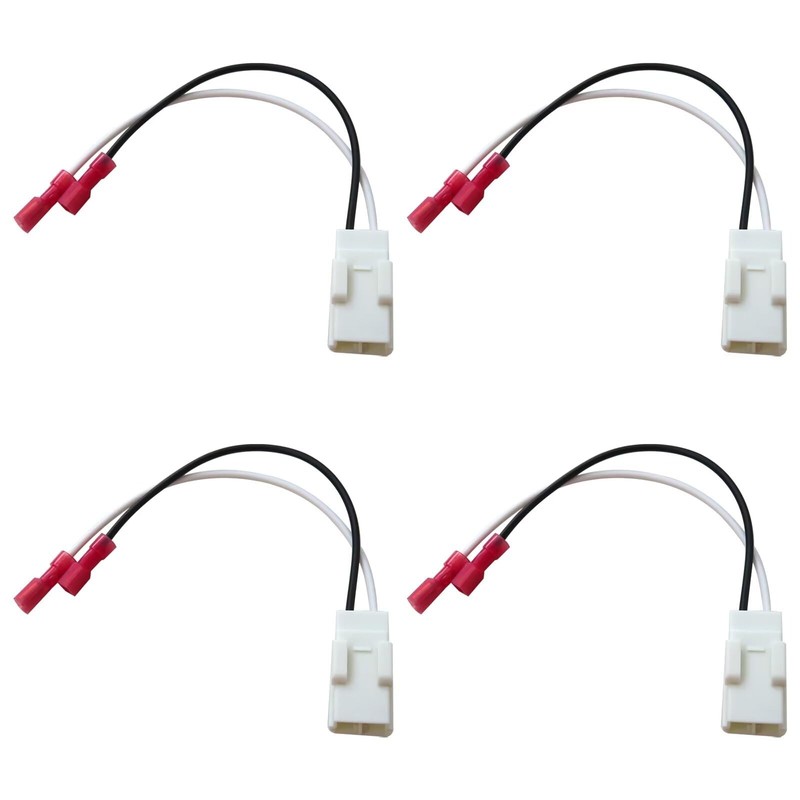 WELURE 4X Front Rear Door Speaker Wire Harness Connector Plug