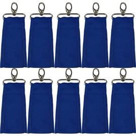 10 Blue RIPSTOP NYLON Lip Balm Holsters LIPSTICK HOLDER WITH Metal Clip