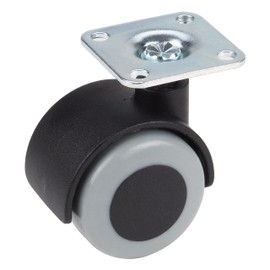 Dörner + Helmer Set of 8 TPE Double Castors with Back Hole in Roll Mix, Load Capacity 30 kg/Roll