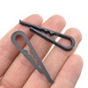 HAHIYO 2inch/50mm 120Pcs Black Plastic U Shape Alligator Clip, Clothespin