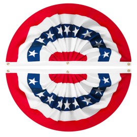 2PCS 3x6Ft Bunting Flags,Large American Flag Bunting for Outside,4th Of July Decorations Outdoor,Memorial Day Decorations