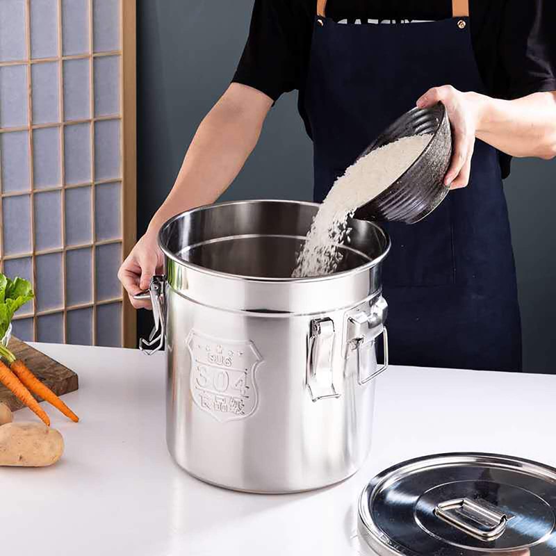 304 Stainless Steel Airtight Canister for Kitchen, 3.2Gal Canisters Container