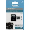 Hama microSDXC 64GB Class 10 UHS-I 80MB/s Karte inkl. SD
