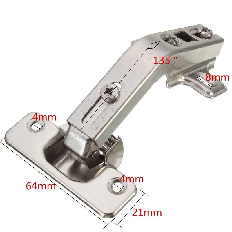MinnowXY 135° Degree Corner Folded Cabinet Door Hinges Kitchen Bathroom