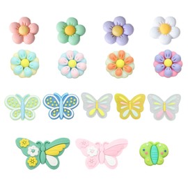 ZWWOGE Shoe Charms Shoe Pin for Crocs Badge Shoe Pendant Shoes Butterfly Bones for Shoes DIY Decorations Children's Parties Gift Pack of 16