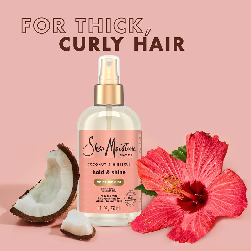 SheaMoisture Curl Care Bundle, Coconut & Hibiscus, Curl Enhancing Smoothie,