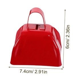 iplusmile 2pcs Square Metal Cowbells Cow Bells for Sports Events Crisp Sound Noisemakers for Football Games Unique Design with Handle Cowbell Decorations for Home Celebrations