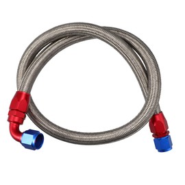 X AUTOHAUX 1 Meter 10AN 5/8" Stainless Steel CPE Car Oil Fuel Gas Line Hose Kit