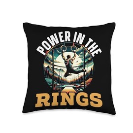 Ring Gymnastics Lover Still Rings Acrobatics Gymnast Throw Pillow
