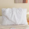 HAIHUA Faux Fur White Pillow Cases, Fluffy Soft Fuzzy Decorative