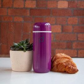 DrinkPod Vacuum Insulated Flask, Stainless Steel, Purple, 200ml
