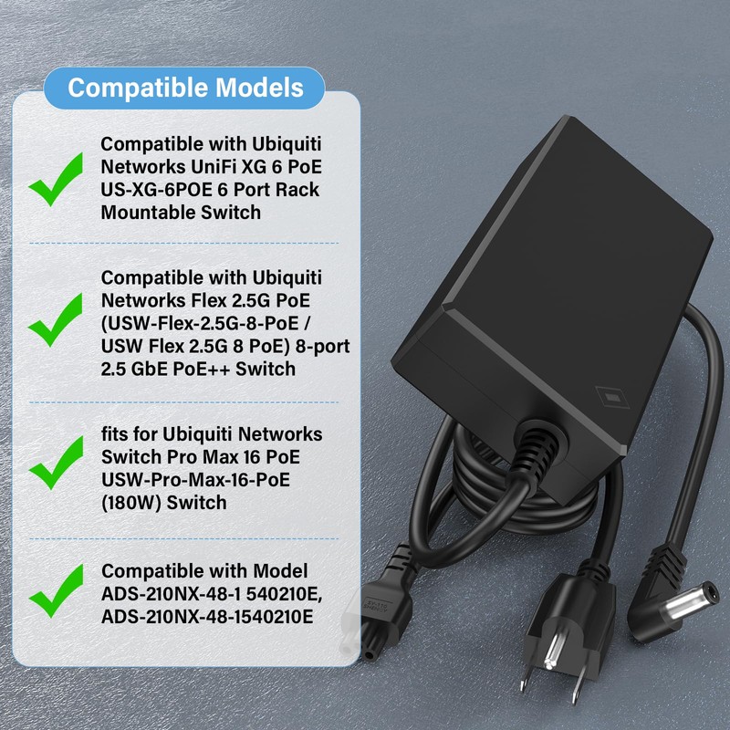 54V AC Adapter for Ubiquiti Networks UniFi 6 PoE US-XG-6POE