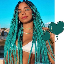 Ombre Green Mint Braiding Hair Pre Stretched Synthetic Yaki Ez Braid Braiding Hair