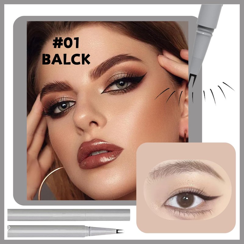 Double-Tip Lower Eyelash Pen 2024 New Waterproof 3d Bottom Lash