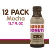 Dunkin Donuts Iced Coffee, Mocha, 13.7 Fluid Ounce (Pack of