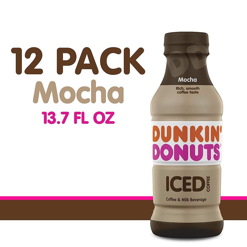 Dunkin Donuts Iced Coffee, Mocha, 13.7 Fluid Ounce (Pack of