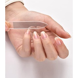 3 Pcs Glass Nail File Set for Natural Nails,Nano Nail File and Buffers Nail Shiner Polisher with Case Professional Manicure Tools Kit