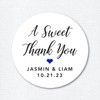 A Sweet Thank You Stickers for Favors, Custom Favor Labels,