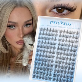 TNFVLONEINS Fairy Lash Clusters Wispy Eyelash Clusters 11-13MM Natural Lash Extension Anime Spikes Manga Cluster Eyelash Extensions Lightweight Short DIY Pestañas Postizas Naturales Thin Band