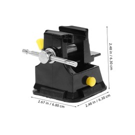 TEHAUX 2 pcs Mini Tabletop Bench Vise with Suction Base Compact Carving Clamp for Jewelry Model Making Crafting Durable High Density Design for Fine Engraving Polishing