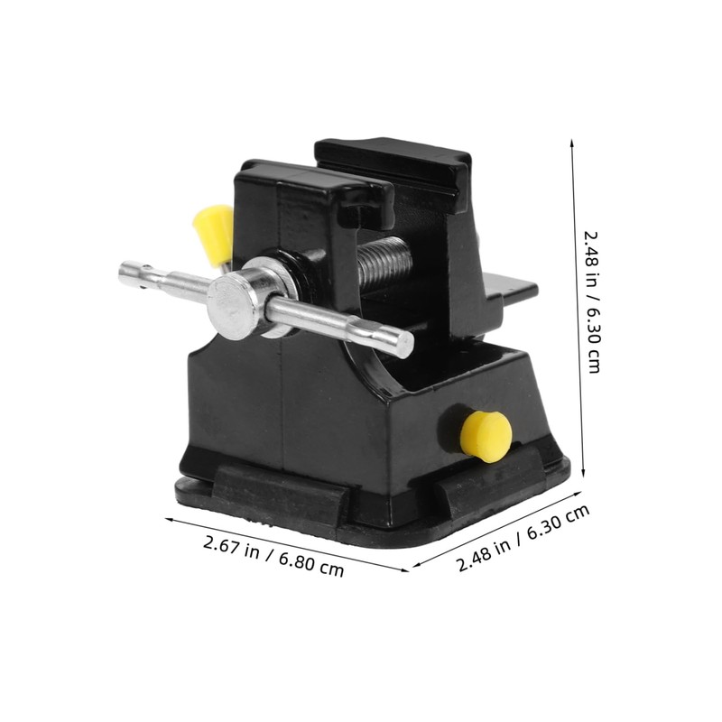 TEHAUX 2 pcs Mini Tabletop Bench Vise with Suction Base