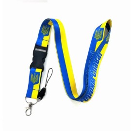 Unbranded Ukraine Lanyards ID Badge Holder ID Card Pass Mobile Phone Straps Badge Key Hold