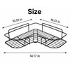 Corner Bathroom Shelf for Shower Storage - No-Drill Adhesive Iron