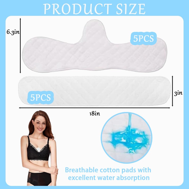 Bra Inserts Sweating, Pack of 10 Reusable Underbust Sweat Protection