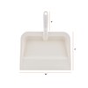 Superio Heavy Duty Plastic Dustpan with Comfort Grip Handle Beige,