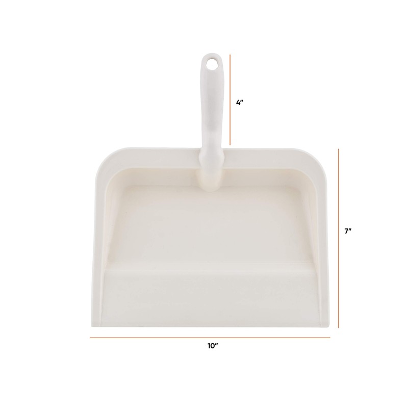 Superio Heavy Duty Plastic Dustpan with Comfort Grip Handle Beige,